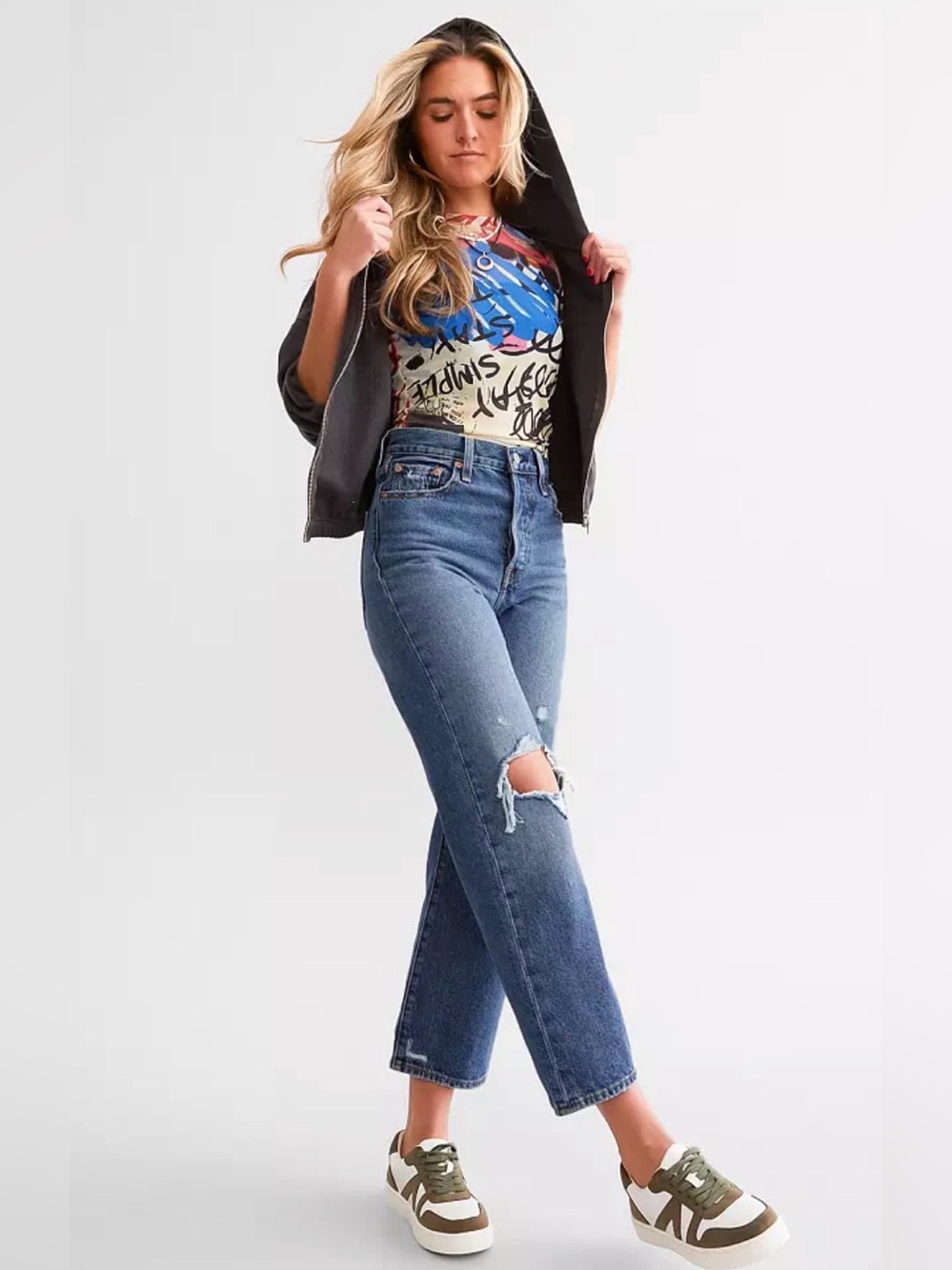 Levi’s Ribcage Straight Ankle Jean in Feeling Seen
